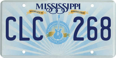 MS license plate CLC268