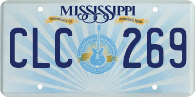 MS license plate CLC269