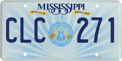 MS license plate CLC271