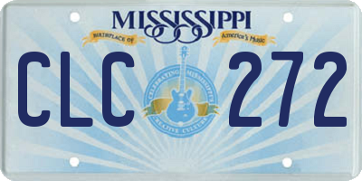 MS license plate CLC272