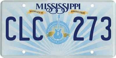 MS license plate CLC273