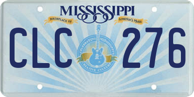 MS license plate CLC276