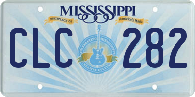 MS license plate CLC282