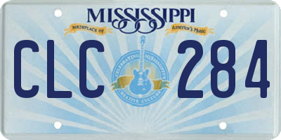 MS license plate CLC284