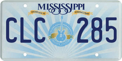 MS license plate CLC285