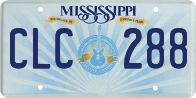 MS license plate CLC288