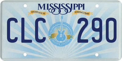 MS license plate CLC290