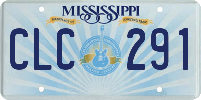 MS license plate CLC291