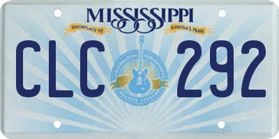 MS license plate CLC292