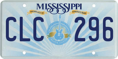 MS license plate CLC296