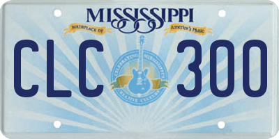 MS license plate CLC300