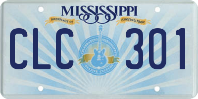 MS license plate CLC301