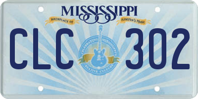 MS license plate CLC302