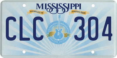 MS license plate CLC304