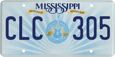 MS license plate CLC305