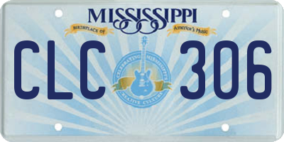 MS license plate CLC306
