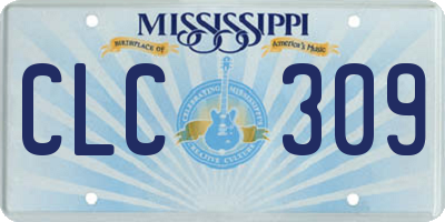 MS license plate CLC309