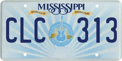 MS license plate CLC313