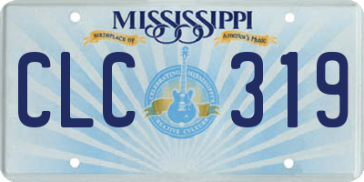 MS license plate CLC319