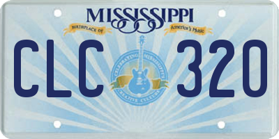 MS license plate CLC320