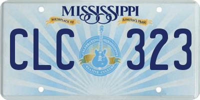MS license plate CLC323