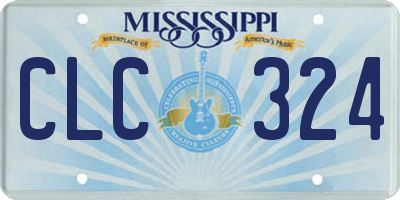 MS license plate CLC324