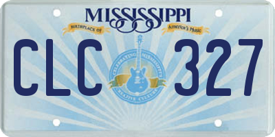 MS license plate CLC327