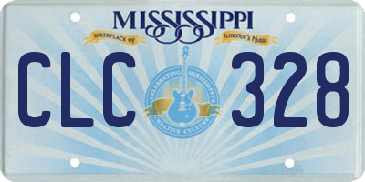 MS license plate CLC328