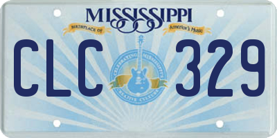 MS license plate CLC329