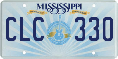 MS license plate CLC330
