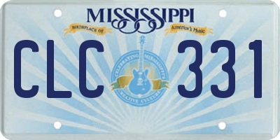 MS license plate CLC331