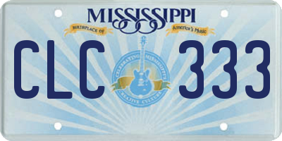 MS license plate CLC333