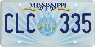 MS license plate CLC335