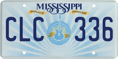 MS license plate CLC336