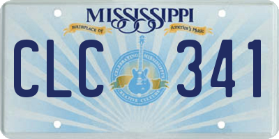 MS license plate CLC341