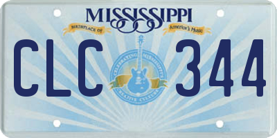 MS license plate CLC344