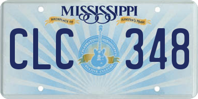 MS license plate CLC348