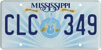 MS license plate CLC349