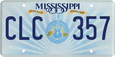 MS license plate CLC357