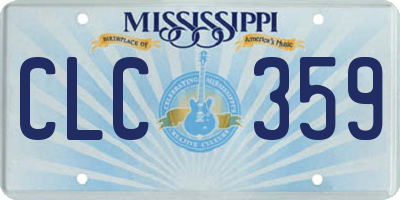 MS license plate CLC359