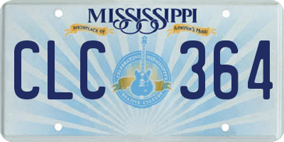 MS license plate CLC364