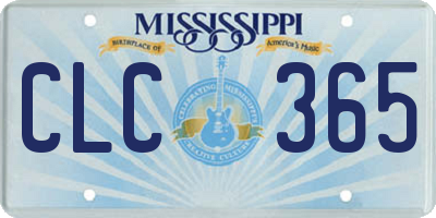 MS license plate CLC365