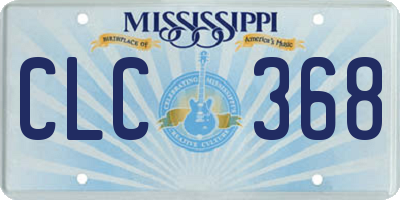 MS license plate CLC368