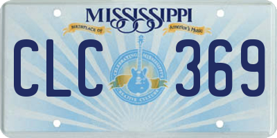 MS license plate CLC369