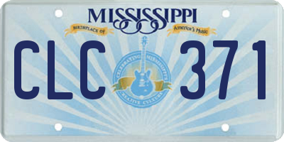 MS license plate CLC371