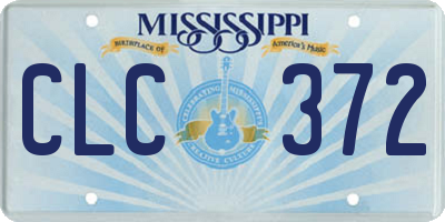 MS license plate CLC372
