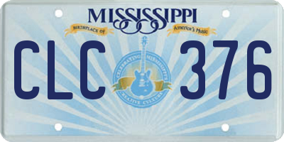 MS license plate CLC376