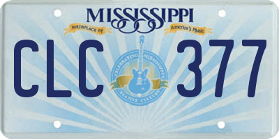 MS license plate CLC377