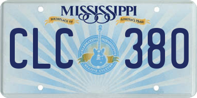 MS license plate CLC380