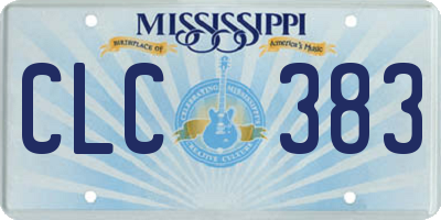 MS license plate CLC383